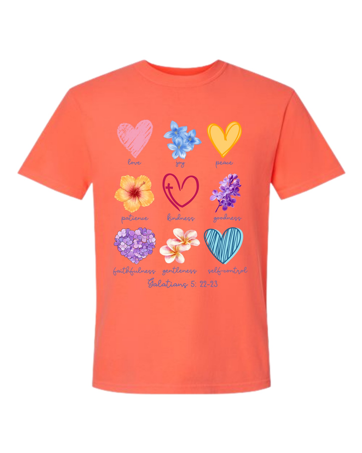 Galatians 5 - Spring - Comfort Colors - Heavyweight Unisex Tee - Yellows, Oranges, Reds
