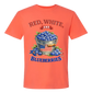 Red, White, And Blueberries - Comfort Colors - Heavyweight Unisex Tee - Yellows, Oranges, Reds