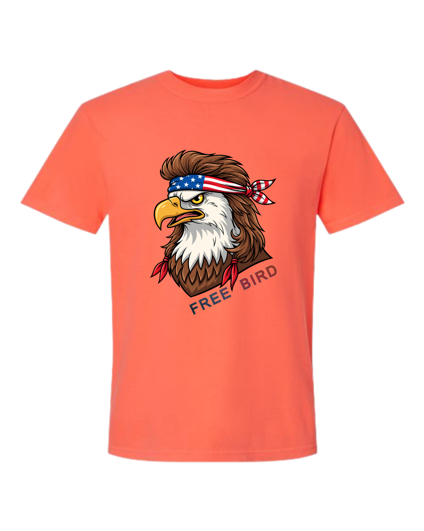 Rockin Free Bird - Comfort Colors - Heavyweight Unisex Tee - Yellows, Oranges, Reds