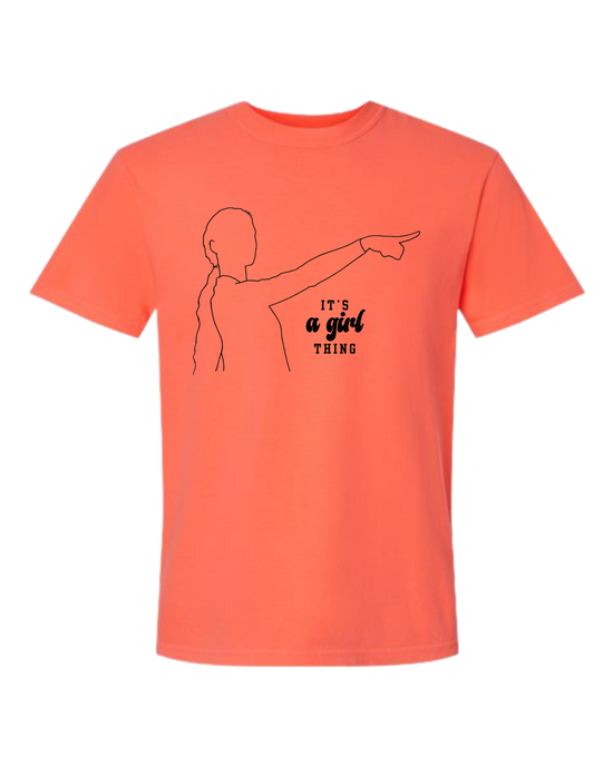 It's A Girl Thing - Comfort Colors - Heavyweight Unisex Tee - Yellows, Oranges, Reds