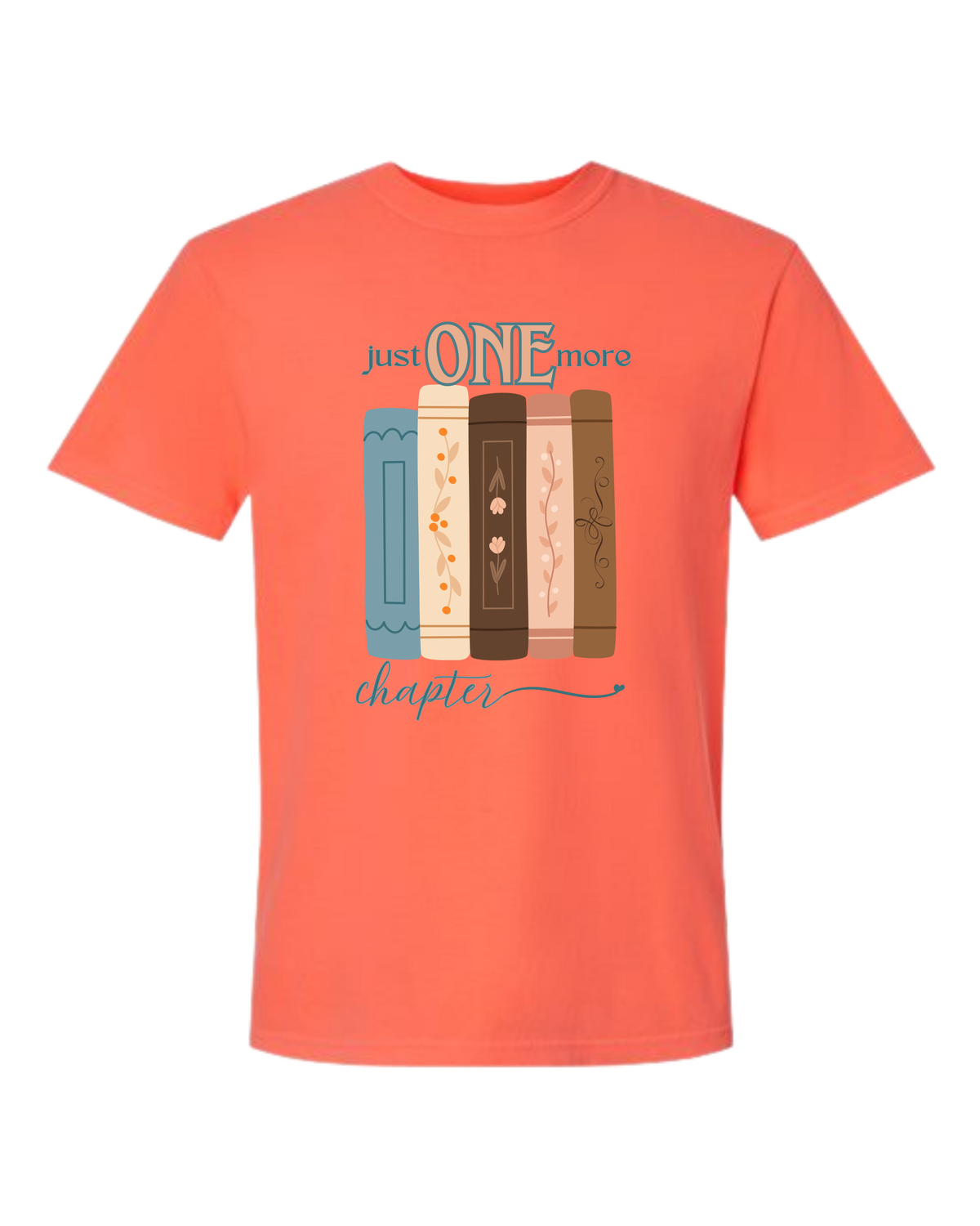 Just One More Chapter - Comfort Colors - Heavyweight Unisex Tee - Yellows, Oranges, Reds
