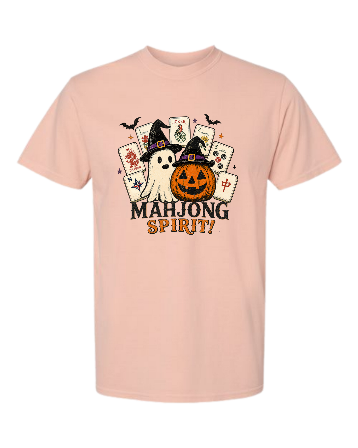 Mahjong Spirit - Comfort Colors - Heavyweight Unisex Tee - Yellows, Oranges, Reds