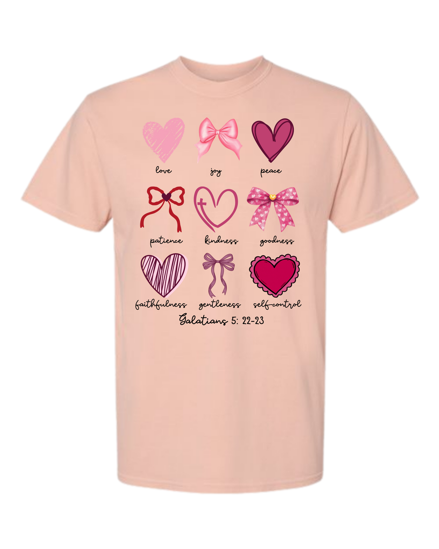 Galatians 5 - Valentines - Comfort Colors - Heavyweight Unisex Tee - Yellows, Oranges, Reds