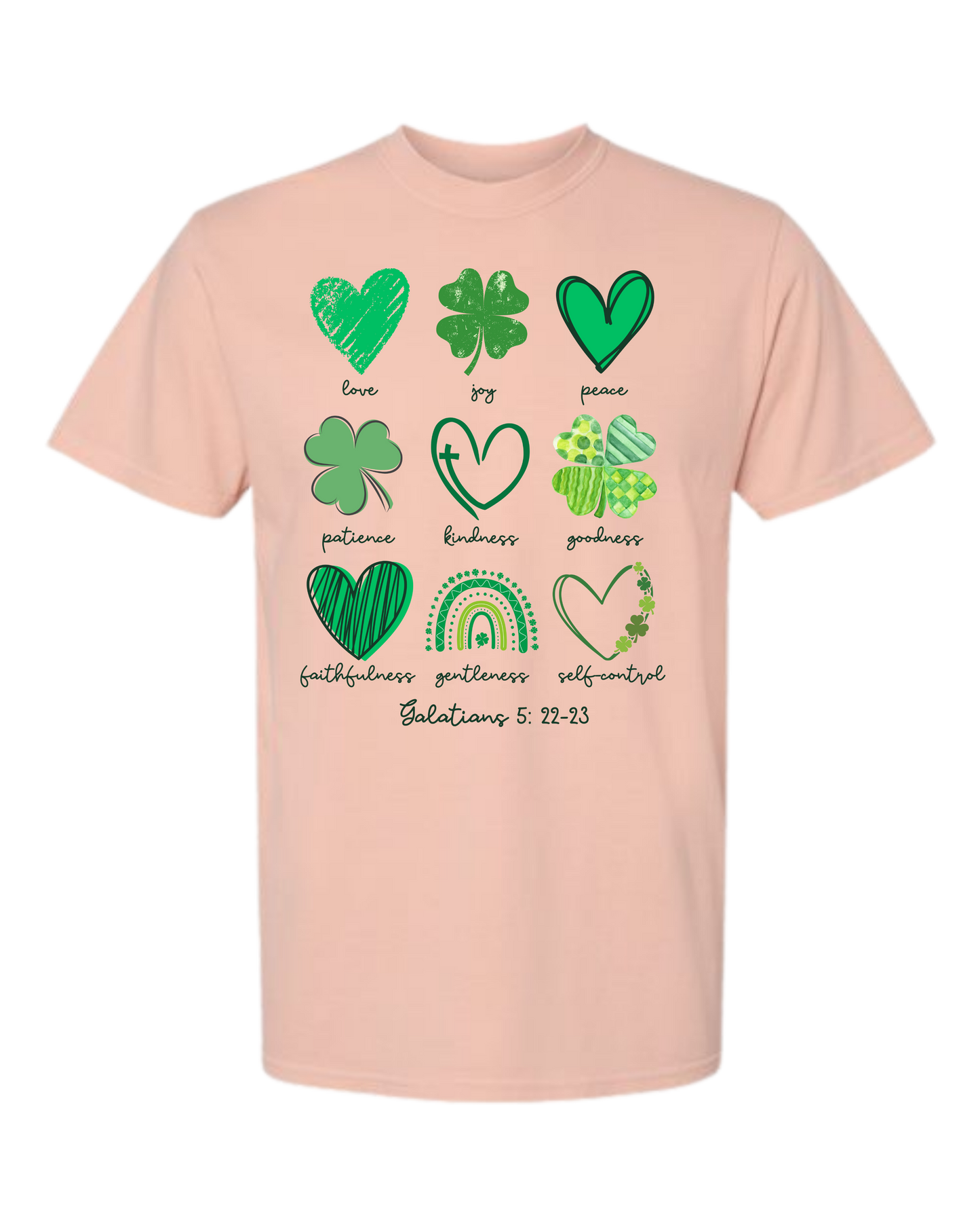Galatians 5 - St Patrick's Day - Comfort Colors - Heavyweight Unisex Tee - Yellows, Oranges, Reds