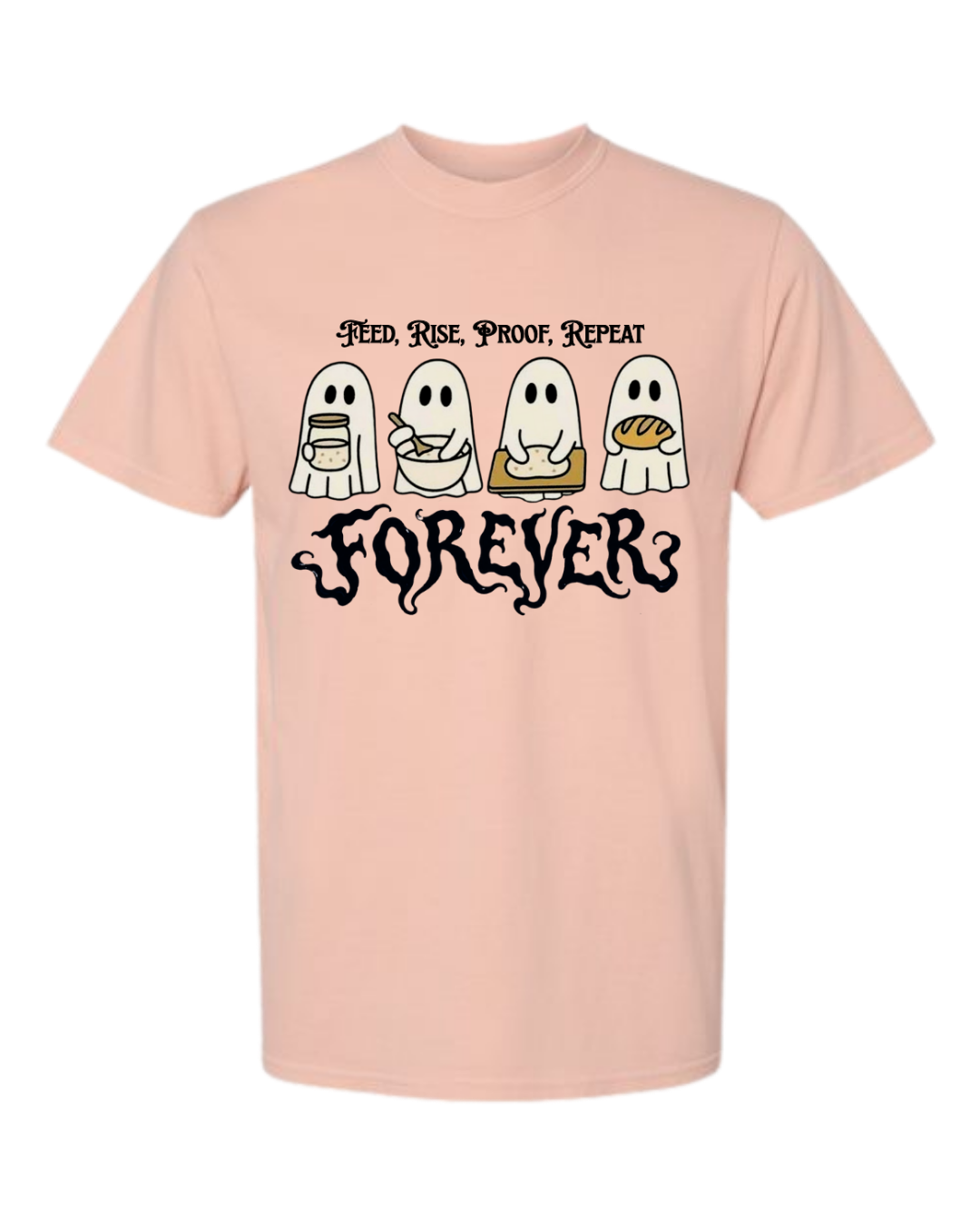 Sourdough Ghosties - Comfort Colors - Heavyweight Unisex Tee - Yellows, Oranges, Reds