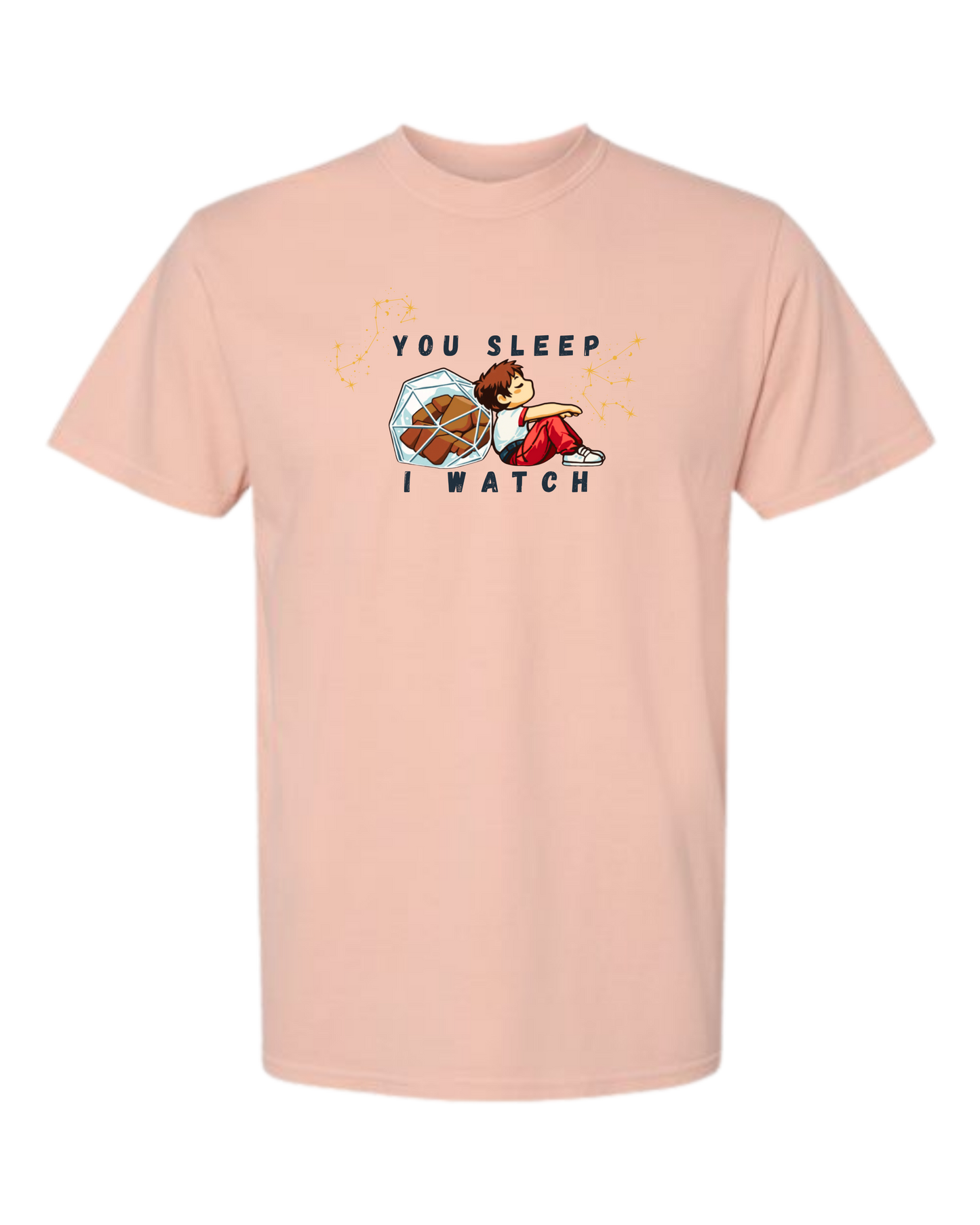 You Sleep I Watch - Comfort Colors - Heavyweight Unisex Tee - Yellows, Oranges, Reds