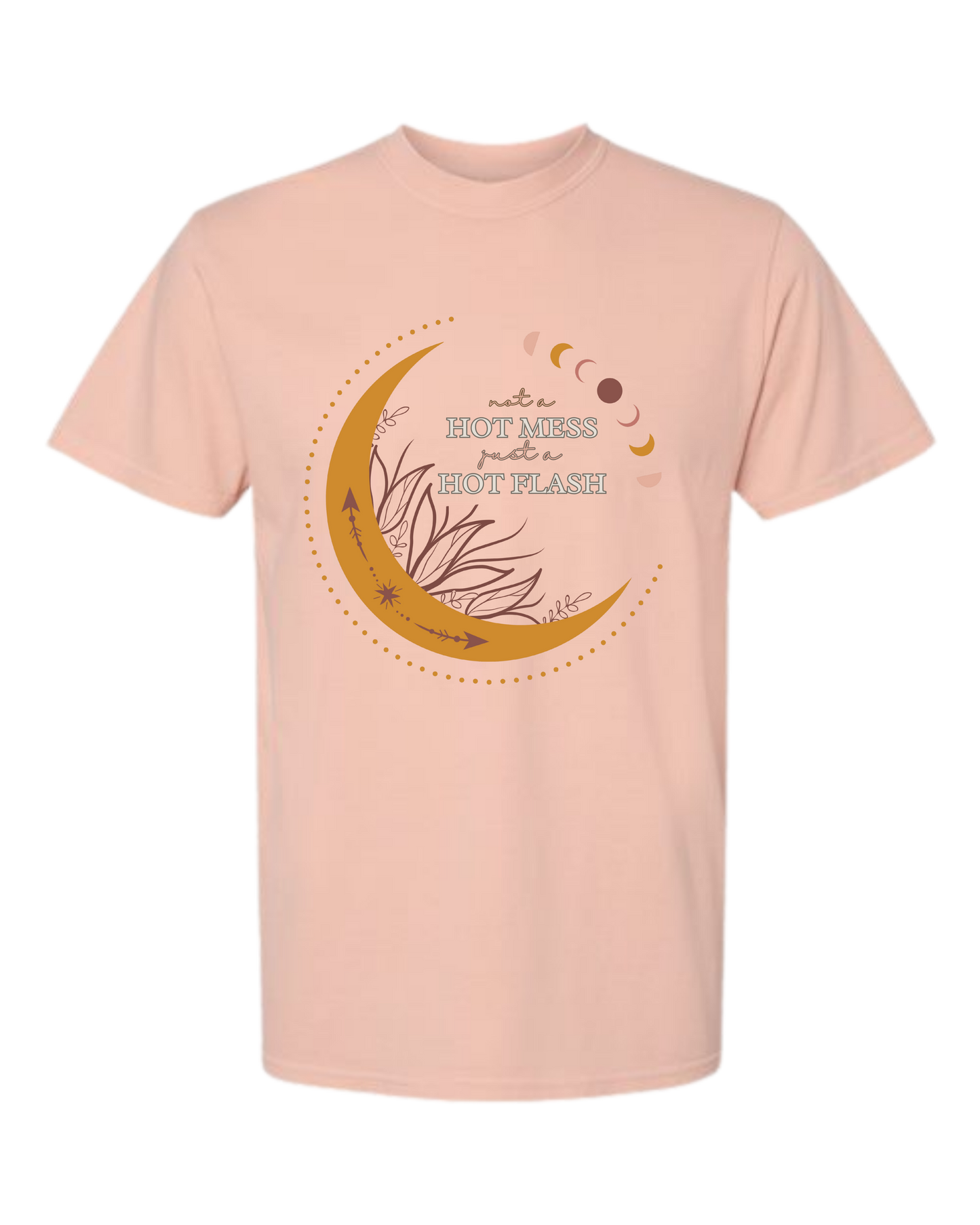 Not A Hot Mess Just A Hot Flash - Comfort Colors - Heavyweight Unisex Tee - Yellows, Oranges, Reds