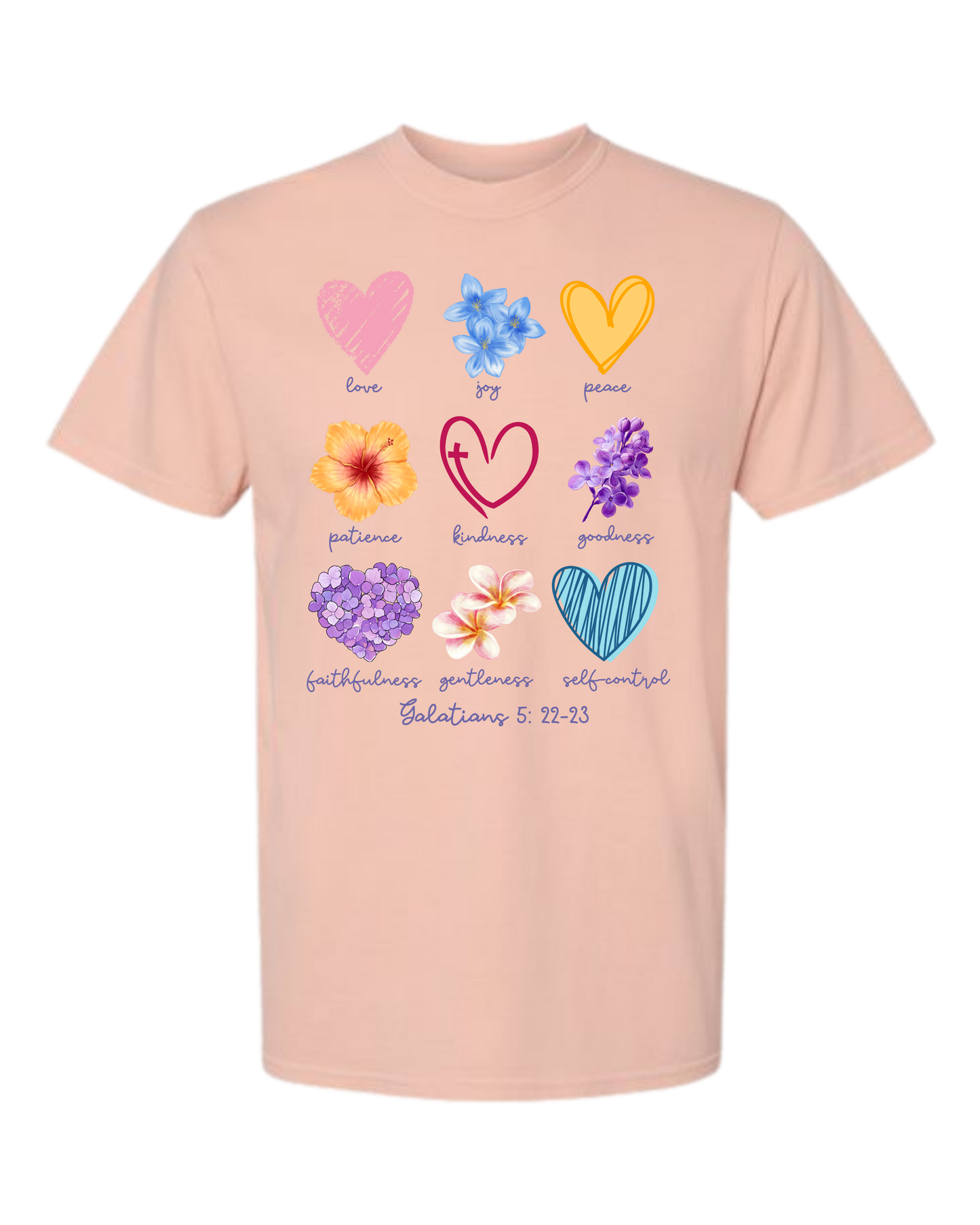 Galatians 5 - Spring - Comfort Colors - Heavyweight Unisex Tee - Yellows, Oranges, Reds