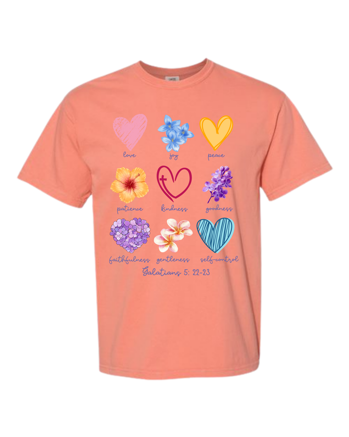Galatians 5 - Spring - Comfort Colors - Heavyweight Unisex Tee - Yellows, Oranges, Reds