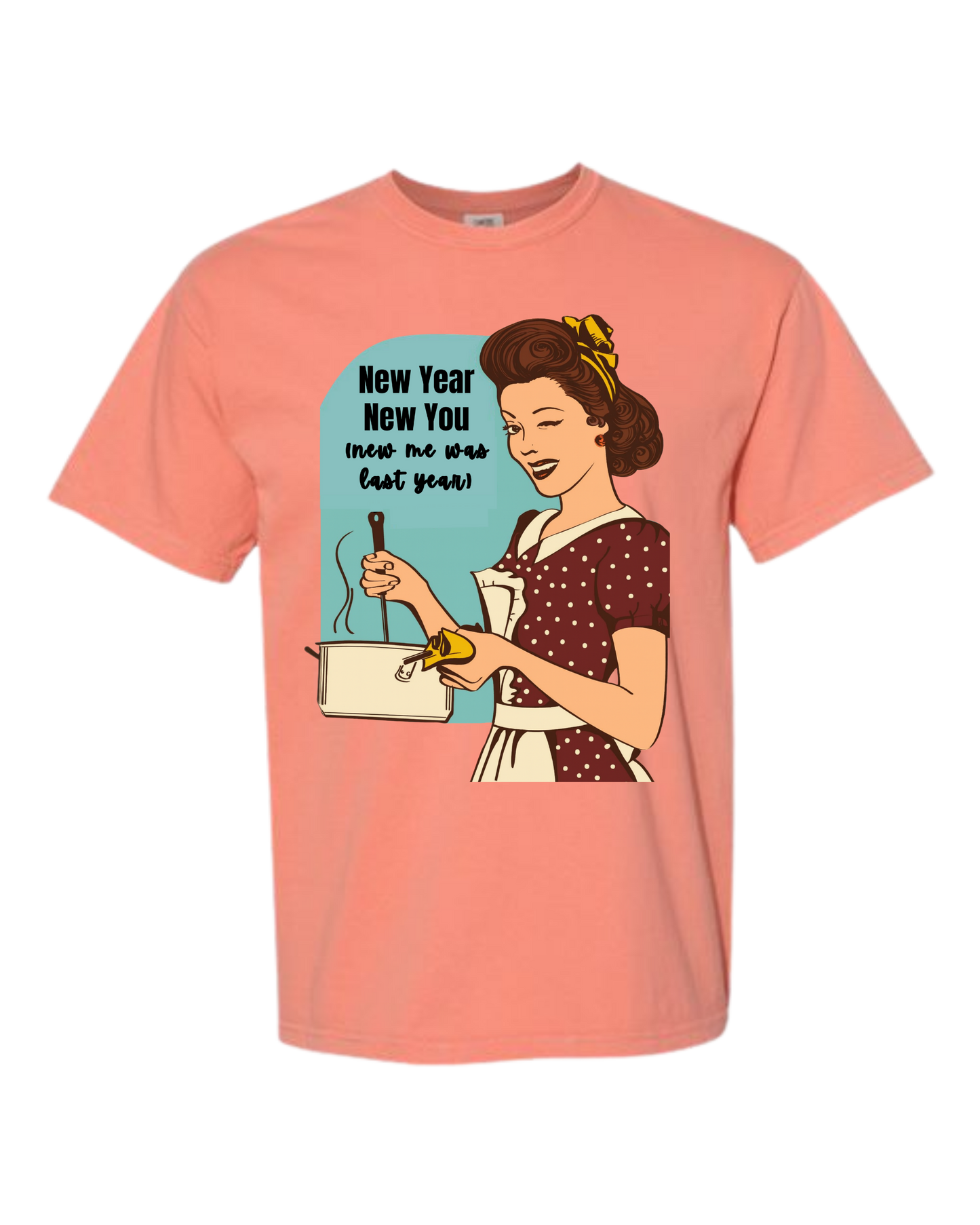 New Year New You - Comfort Colors - Heavyweight Unisex Tee - Yellows, Oranges, Reds