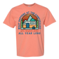 What Happens At The Campground - Comfort Colors - Heavyweight Unisex Tee - Yellows, Oranges, Reds