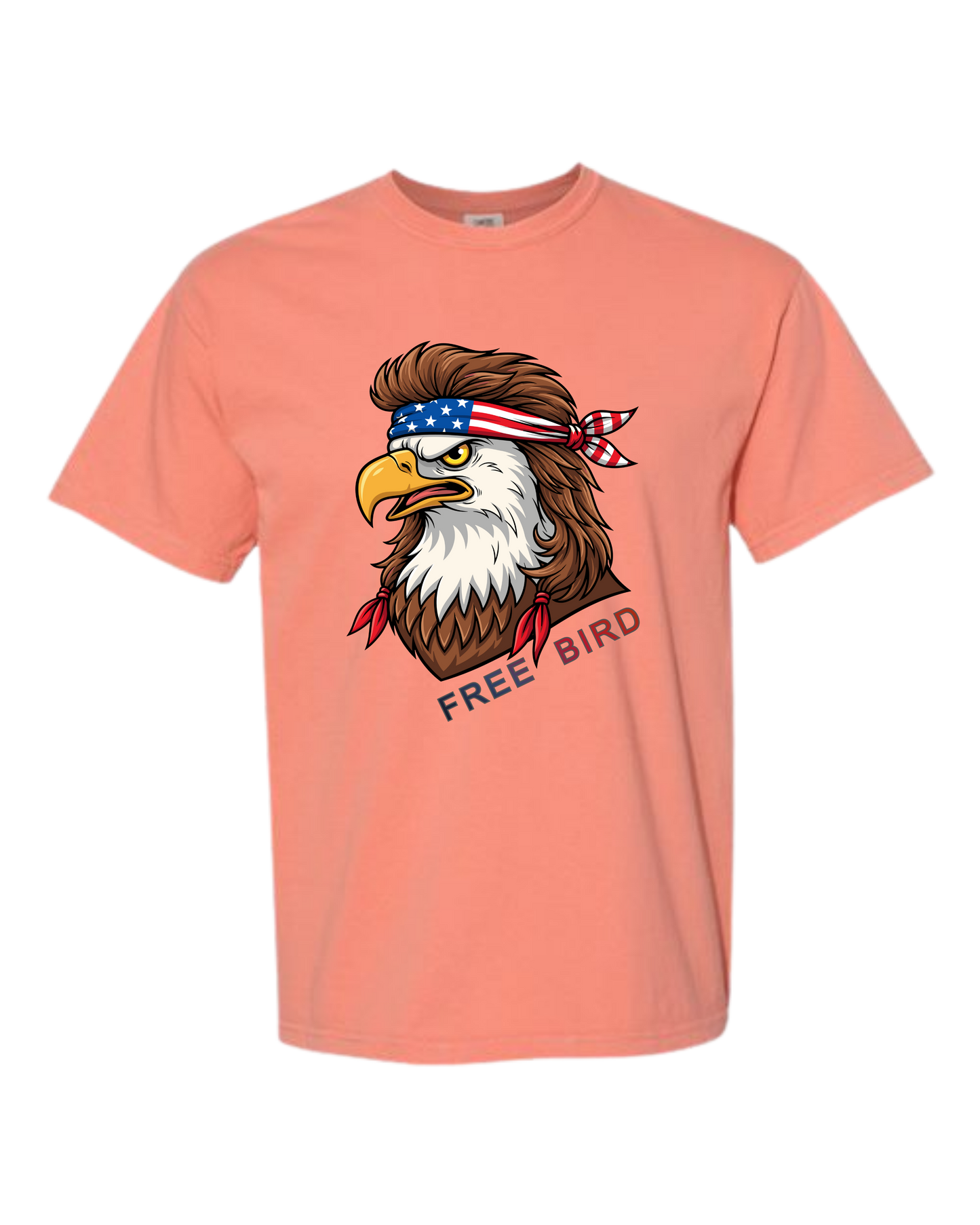Rockin Free Bird - Comfort Colors - Heavyweight Unisex Tee - Yellows, Oranges, Reds