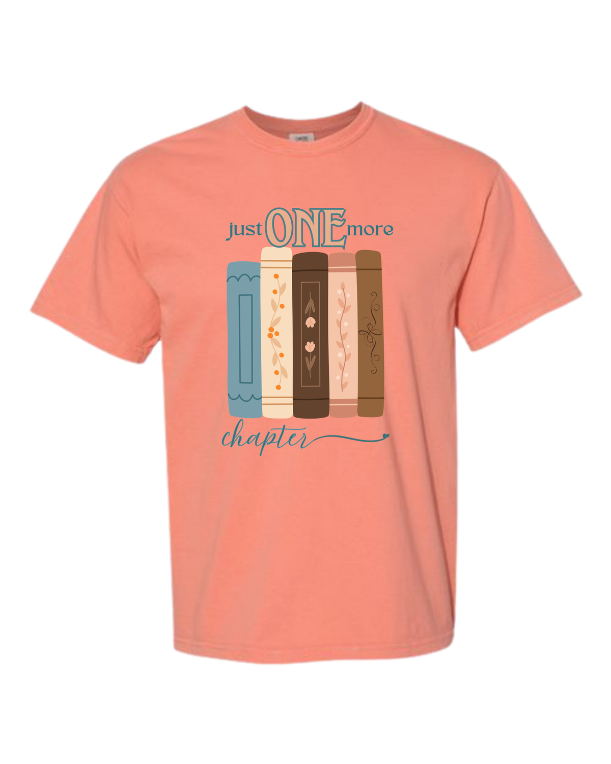 Just One More Chapter - Comfort Colors - Heavyweight Unisex Tee - Yellows, Oranges, Reds