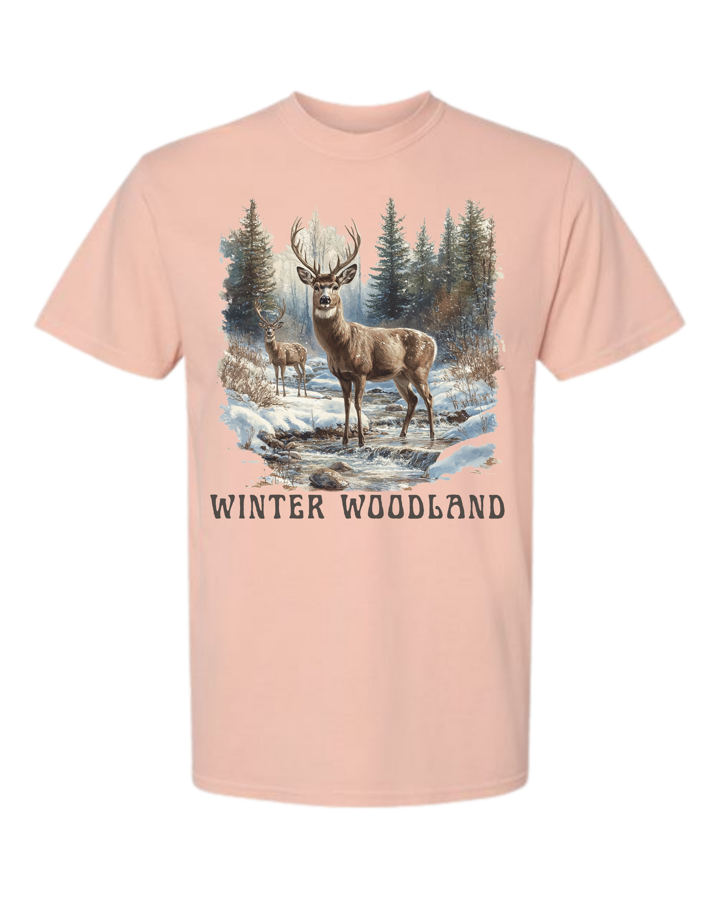 Winter Woodland - Comfort Colors - Heavyweight Unisex Tee - Yellows, Oranges