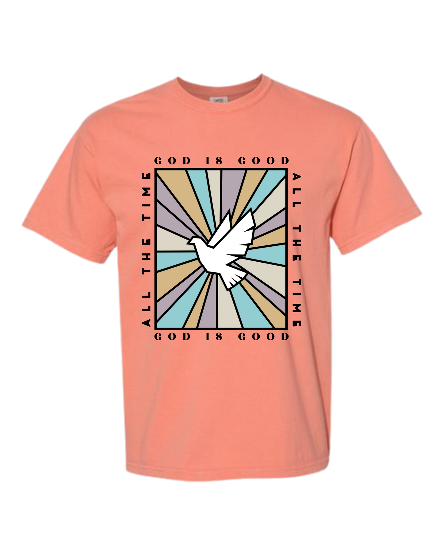 God Is Good - Comfort Colors - Heavyweight Unisex Tee - Yellows, Oranges, Reds