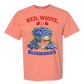 Red, White, And Blueberries - Comfort Colors - Heavyweight Unisex Tee - Yellows, Oranges, Reds