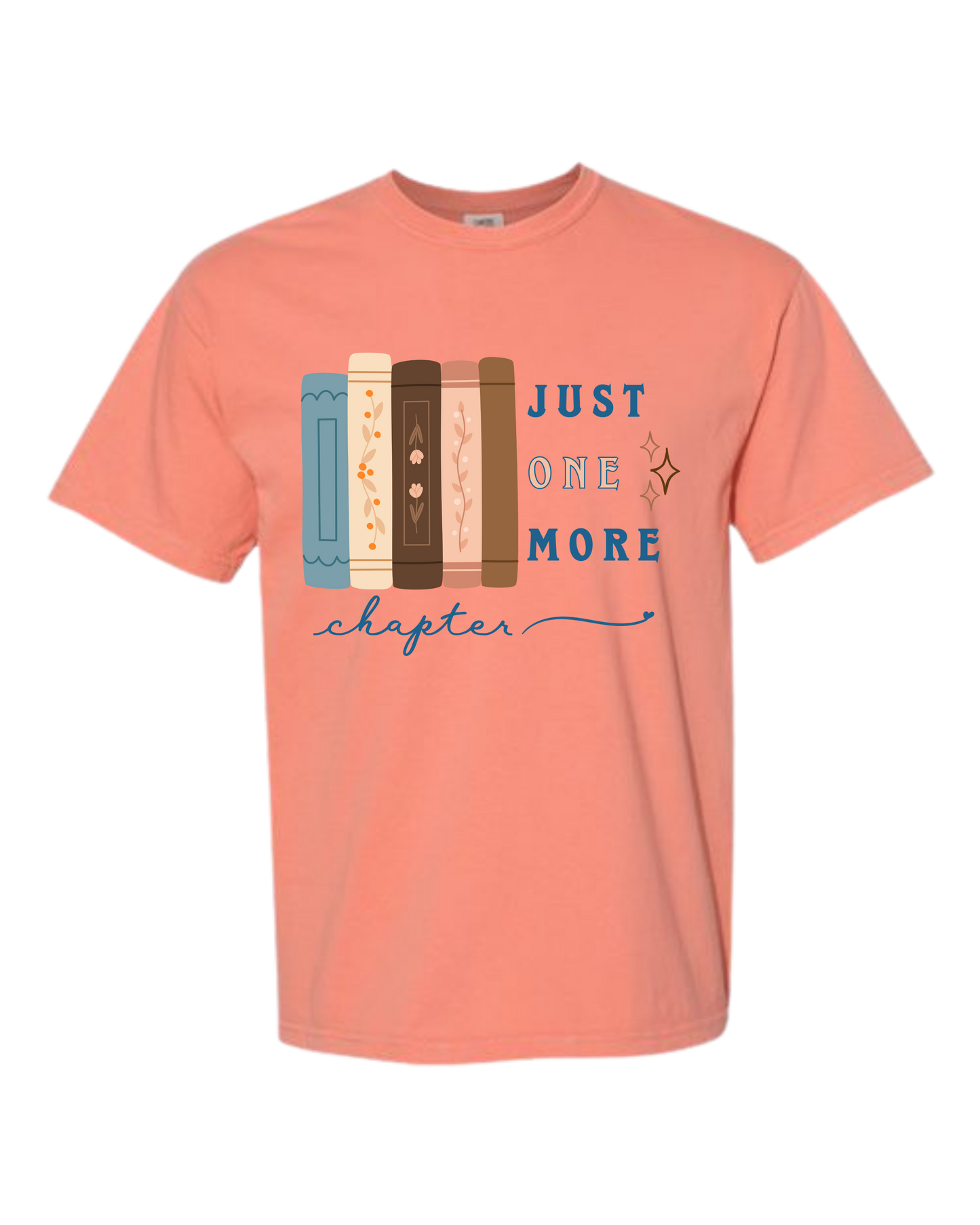 Just One More Chapter - Comfort Colors - Heavyweight Unisex Tee - Yellows, Oranges, Reds