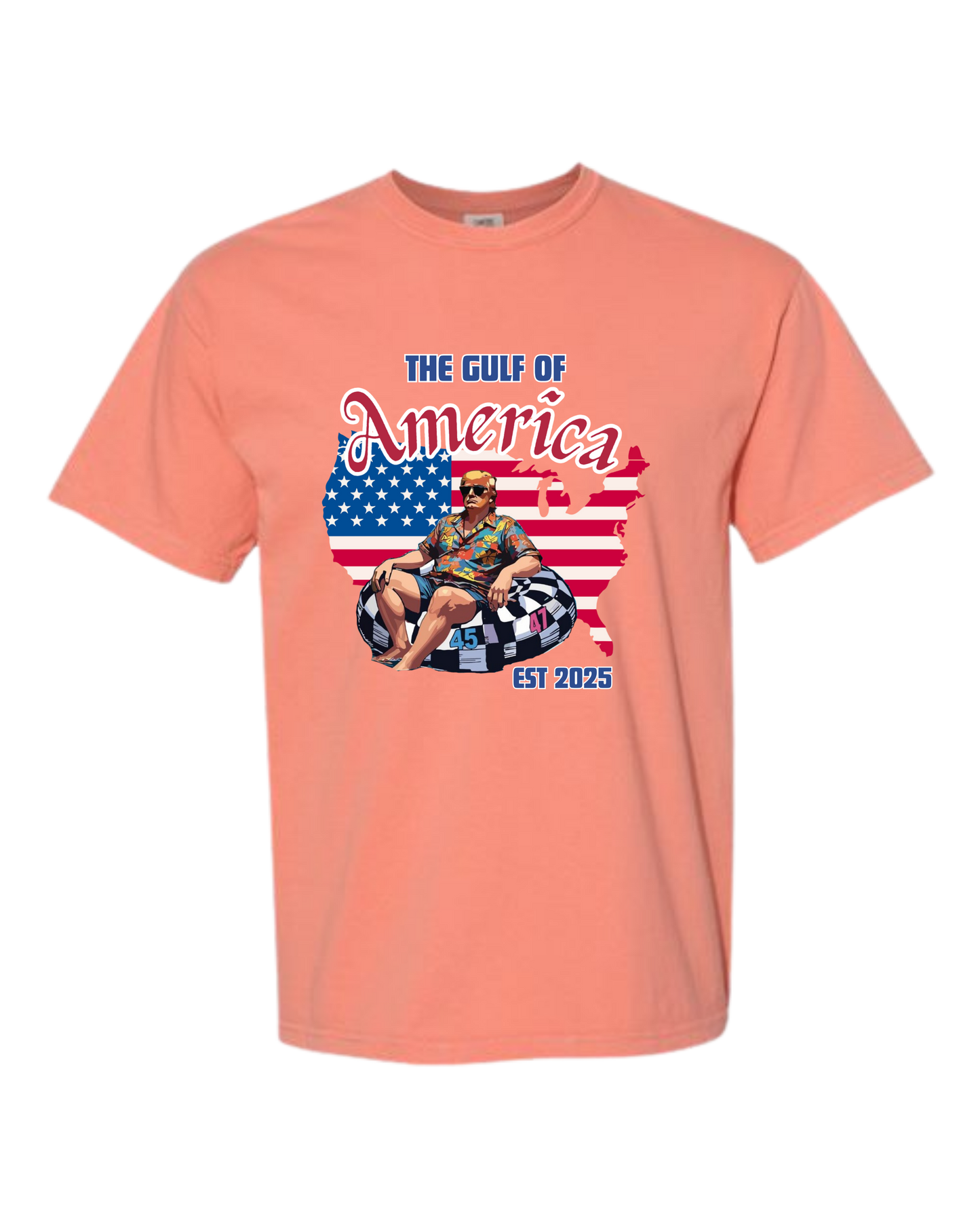 The Gulf of America - Comfort Colors - Heavyweight Unisex Tee - Yellows, Oranges, Reds