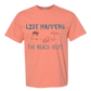 Life Happens The Beach Helps - Comfort Colors - Heavyweight Unisex Tee - Yellows, Oranges, Reds