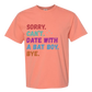 Sorry. Can't. Date With A Bat Boy. Bye. - Comfort Colors - Heavyweight Unisex Tee - Yellows, Oranges, Reds