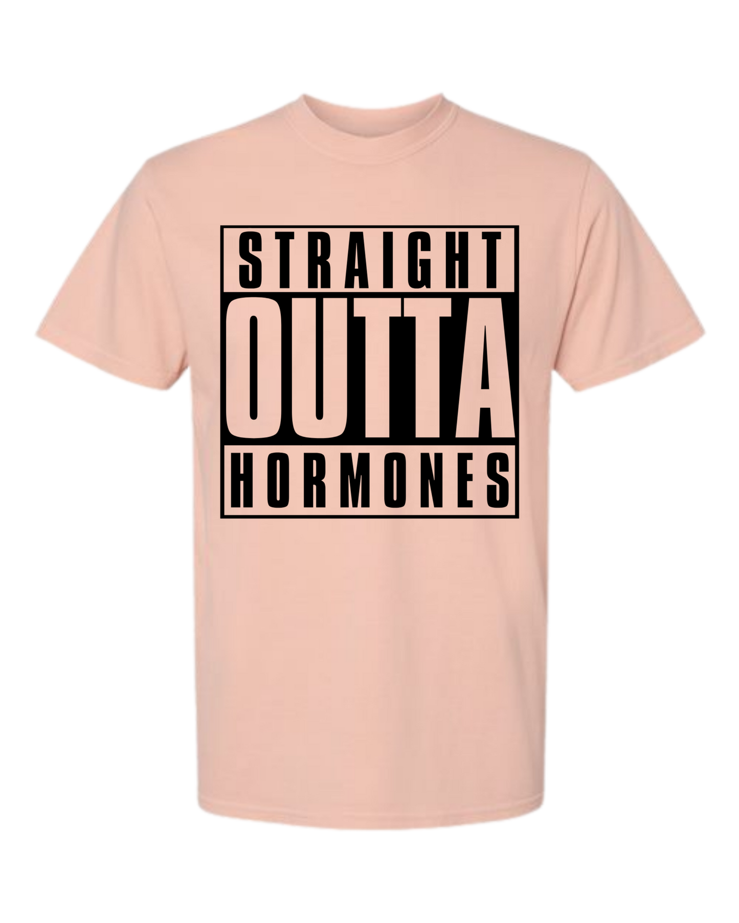 Straight Outta Hormones - Comfort Colors - Heavyweight Unisex Tee - Yellows, Oranges