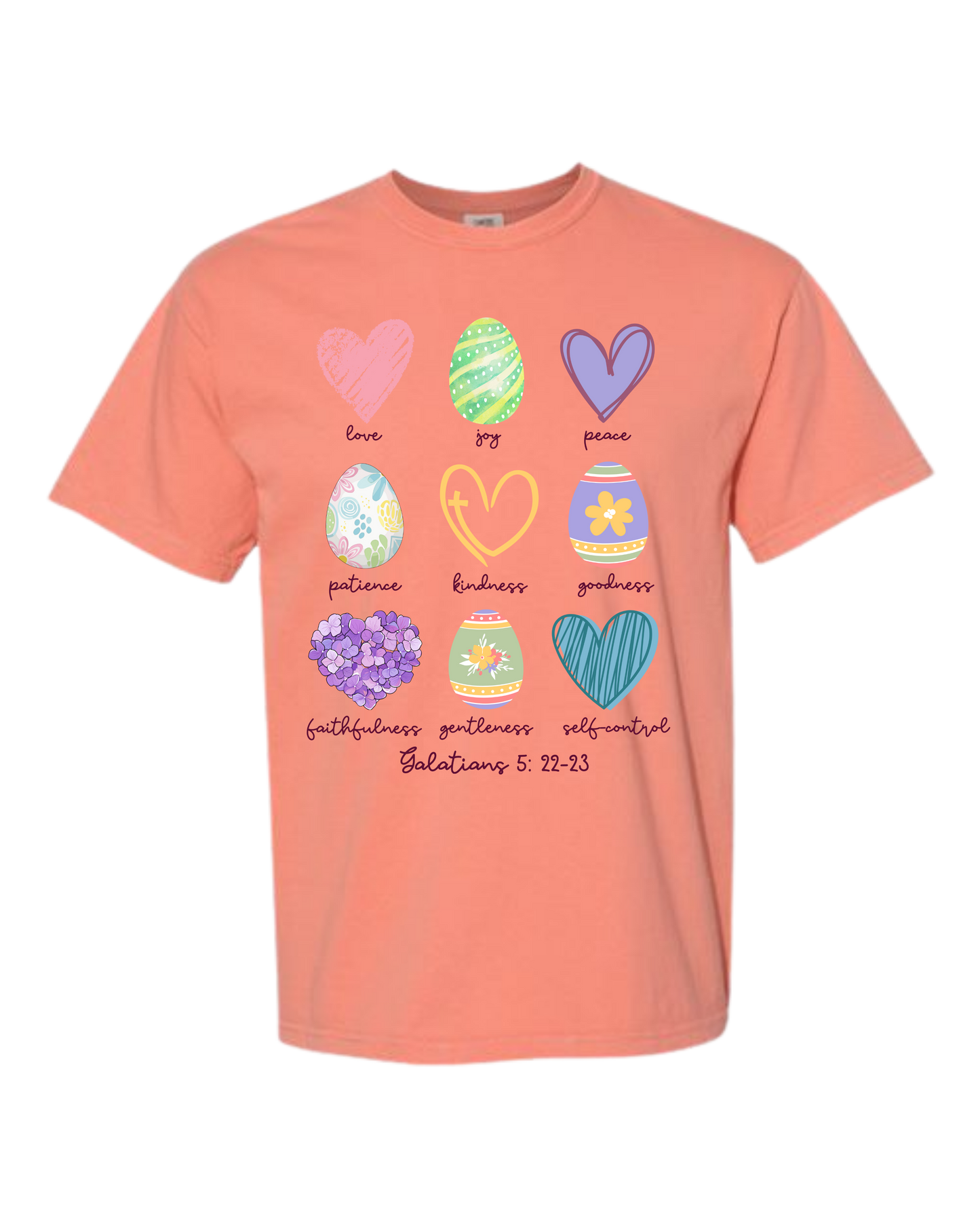 Galatians 5 - Easter - Comfort Colors - Heavyweight Unisex Tee - Yellows, Oranges, Reds