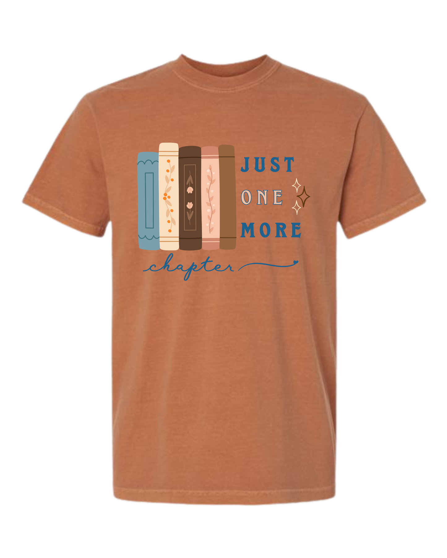 Just One More Chapter - Comfort Colors - Heavyweight Unisex Tee - Yellows, Oranges, Reds