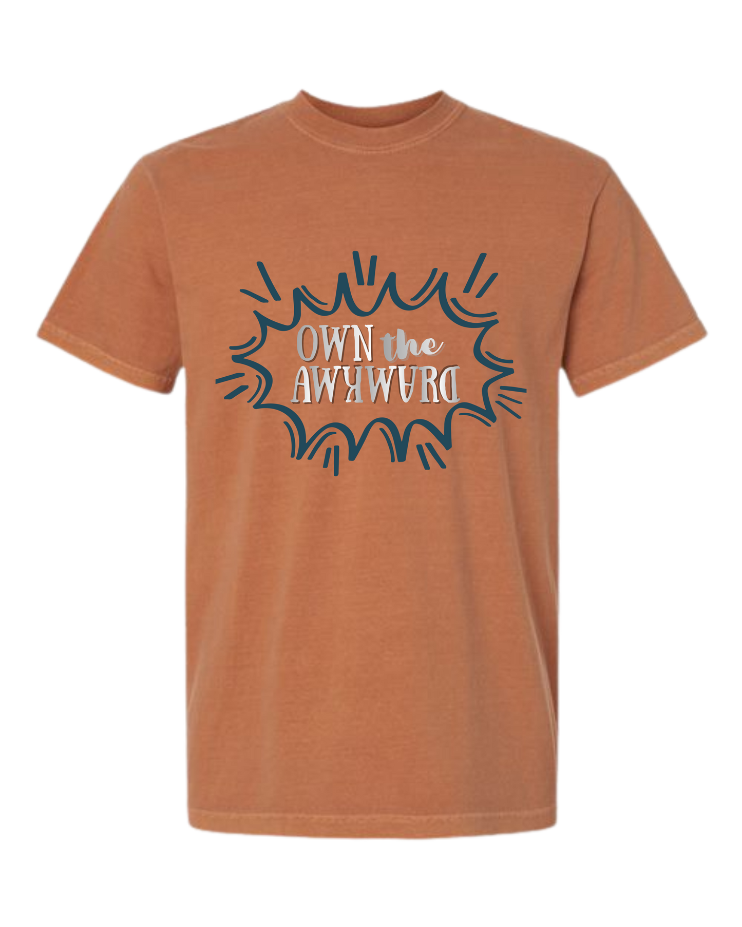 Own the Awkward - Comfort Colors - Heavyweight Unisex Tee - Yellows, Oranges, Reds