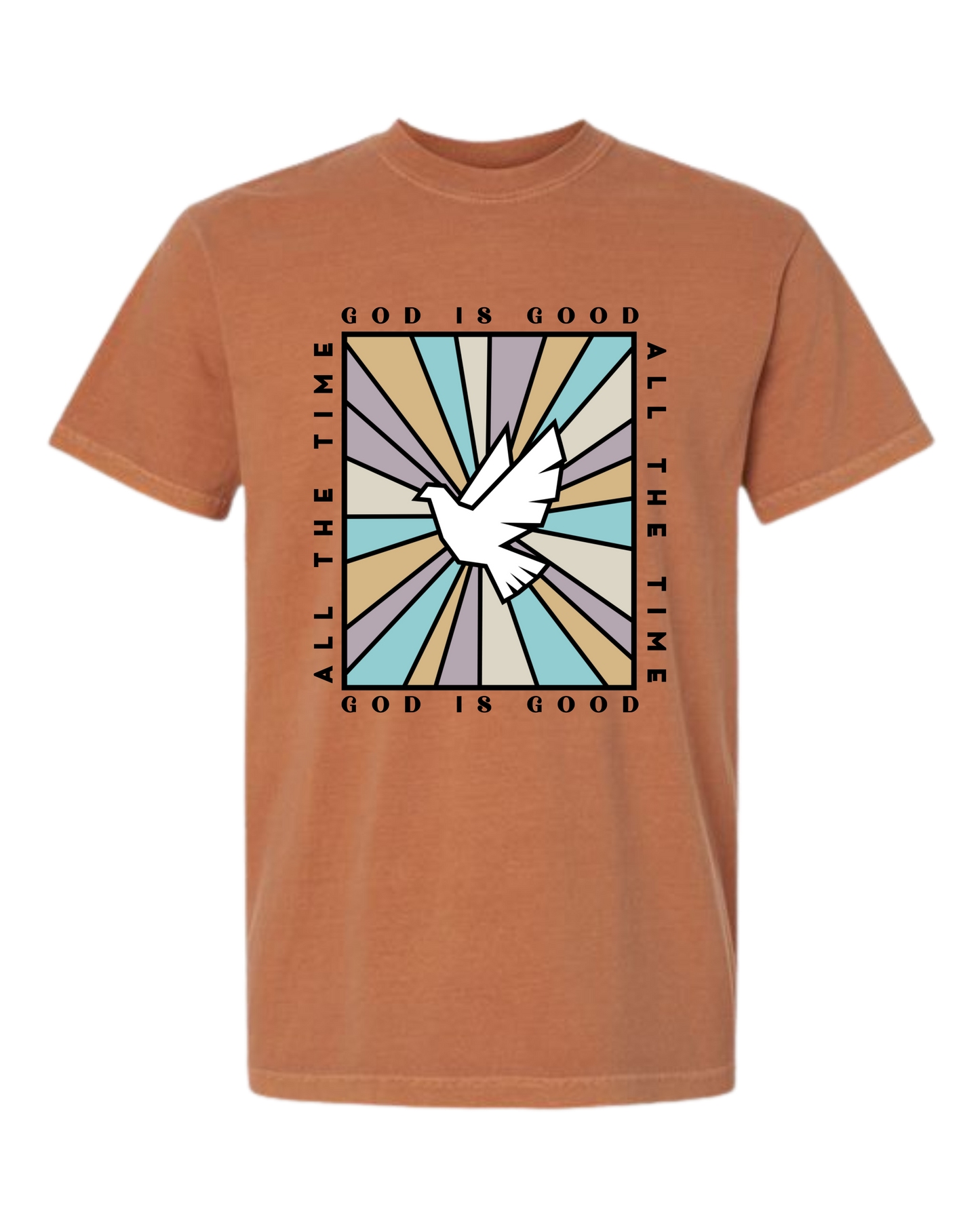 God Is Good - Comfort Colors - Heavyweight Unisex Tee - Yellows, Oranges, Reds