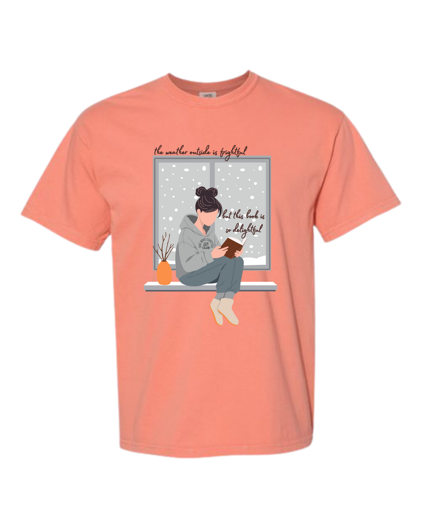 The Weather Outside is Frightful - Comfort Colors - Heavyweight Unisex Tee - Yellows, Oranges