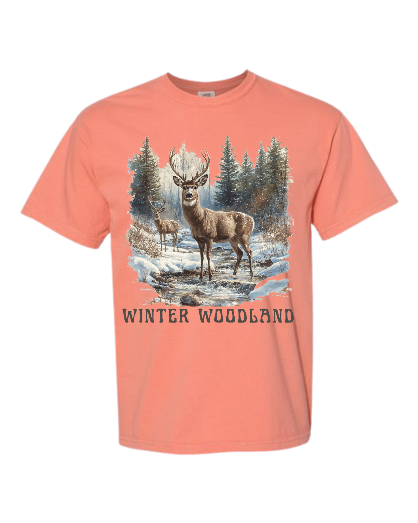 Winter Woodland - Comfort Colors - Heavyweight Unisex Tee - Yellows, Oranges