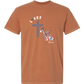 Loves Jesus & America too - Comfort Colors - Heavyweight Unisex Tee - Yellows, Oranges, Reds