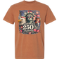 America's 250th Birthday - Comfort Colors - Heavyweight Unisex Tee - Yellows, Oranges, Reds