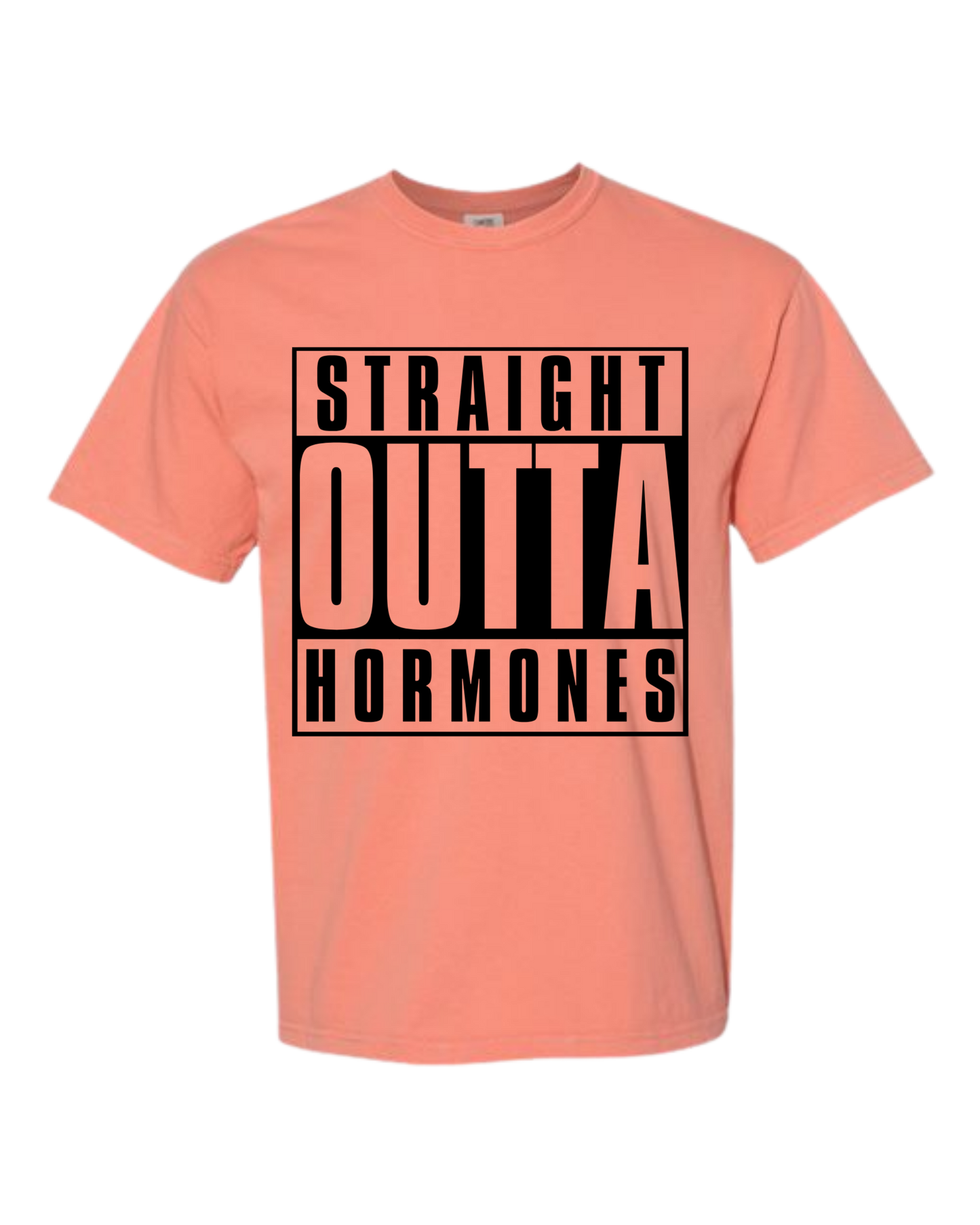 Straight Outta Hormones - Comfort Colors - Heavyweight Unisex Tee - Yellows, Oranges