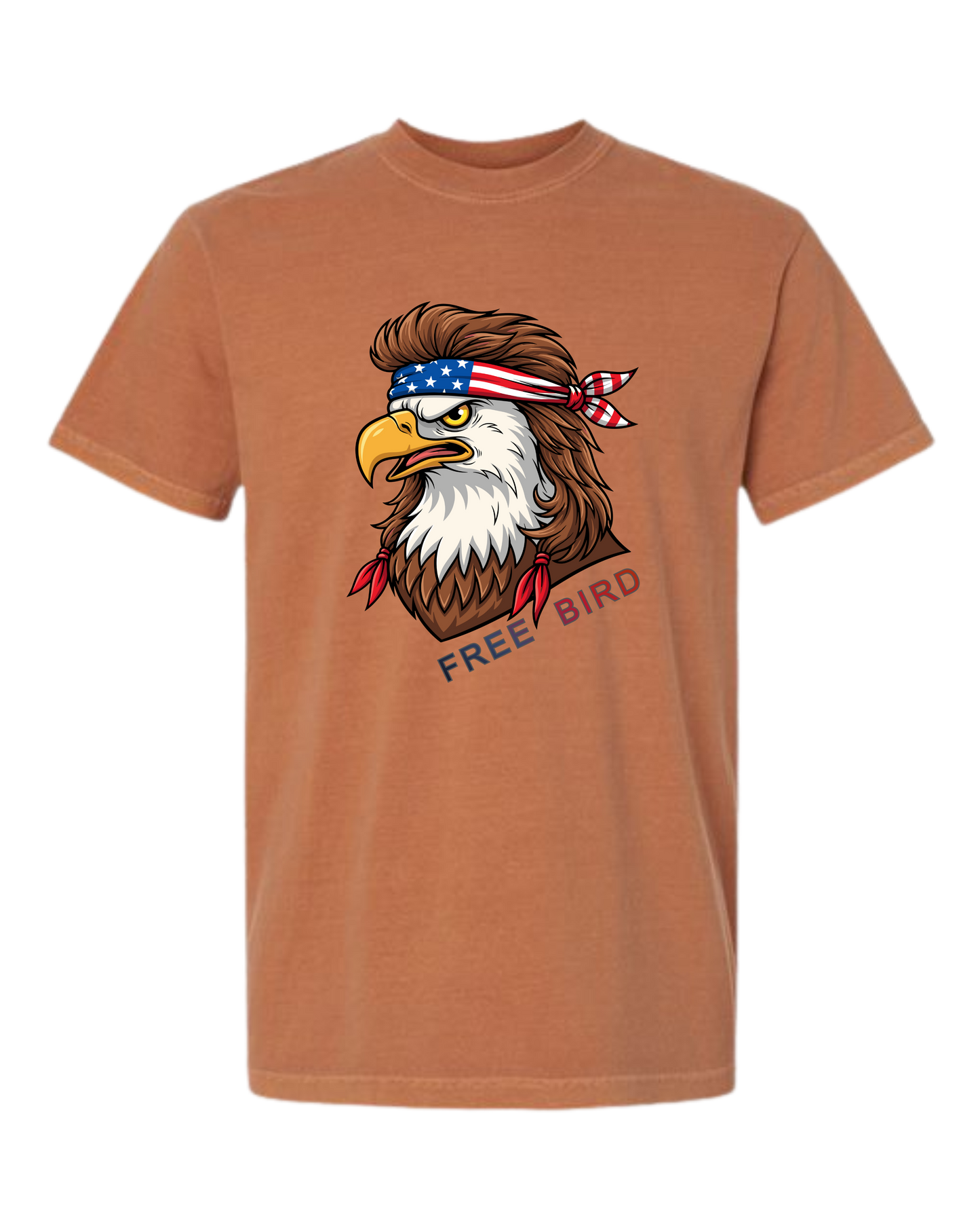 Rockin Free Bird - Comfort Colors - Heavyweight Unisex Tee - Yellows, Oranges, Reds