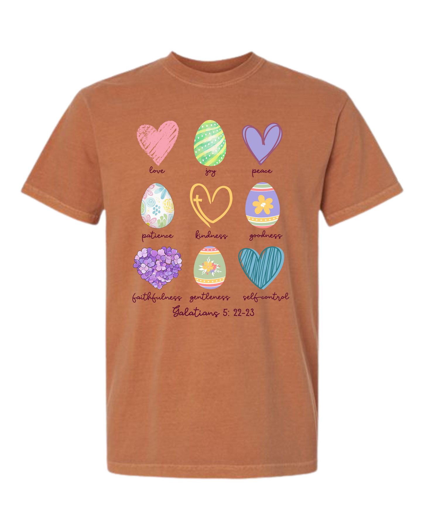 Galatians 5 - Easter - Comfort Colors - Heavyweight Unisex Tee - Yellows, Oranges, Reds