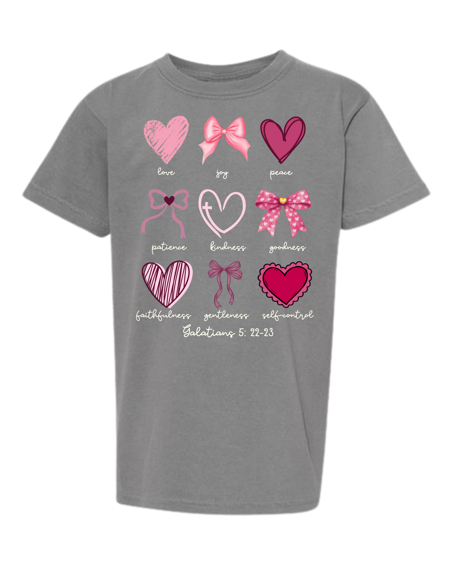 Galatians 5 - Valentines - Comfort Colors - Heavyweight Youth Tee - Neutral Colors & Blues