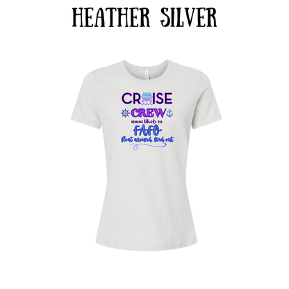 VP - Cruise Crew FAFO - Women's Relaxed Fit Tee - Neutrals