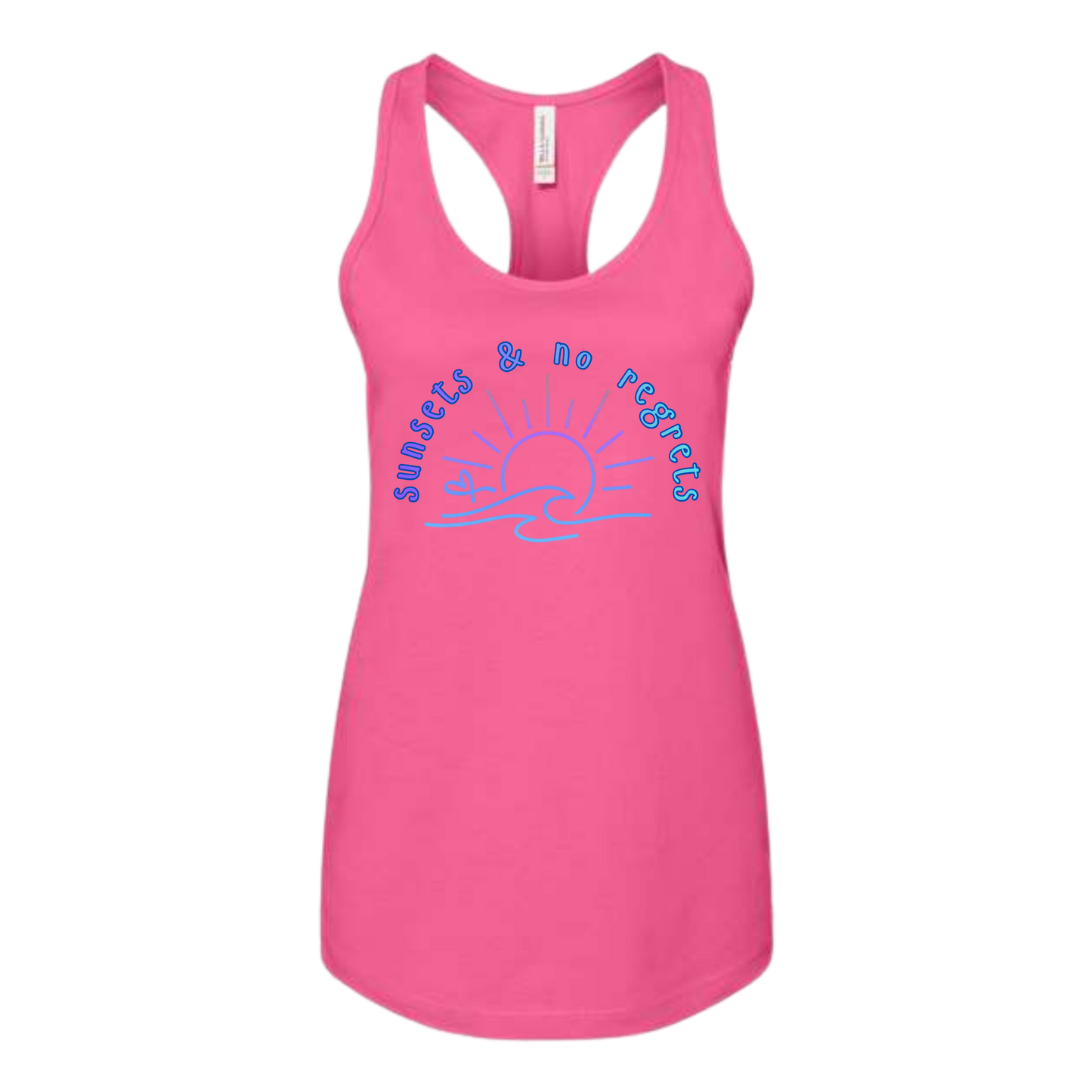 Sunsets & No Regrets - Bella+Canvas - Women's Jersey Racerback Tank
