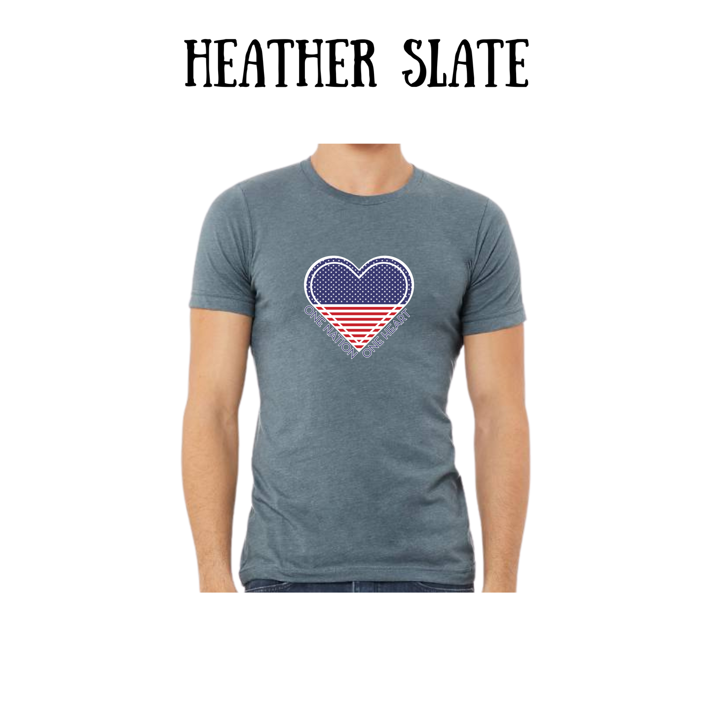 PP - One Nation One Heart - Unisex Tee - Blues