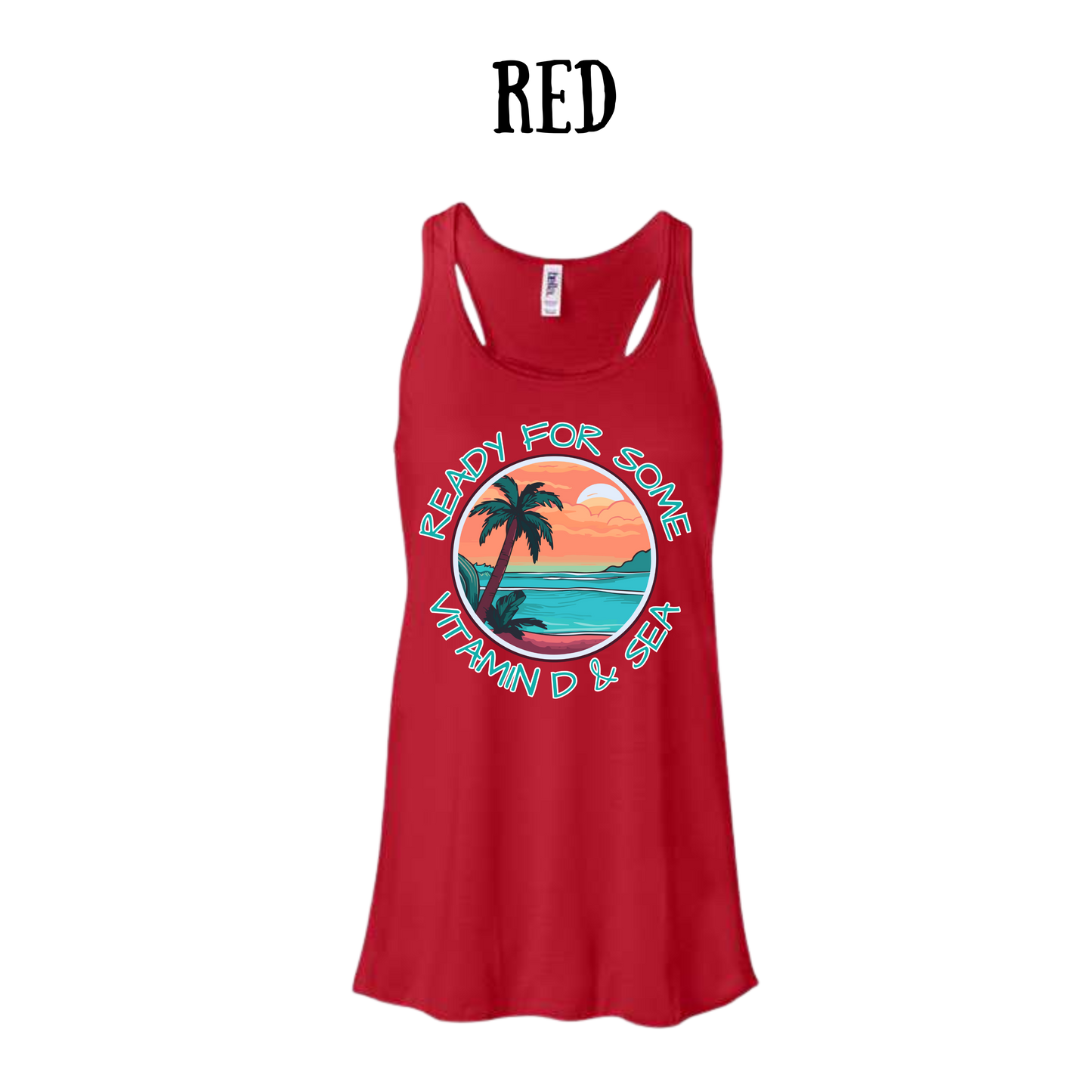 VP - Ready For Some Vitamin D & Sea - Women's Flowy Racerback Tank