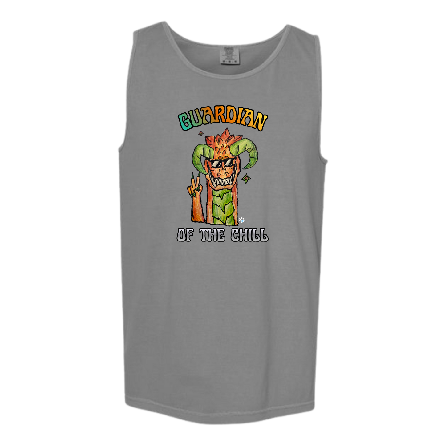 Guardian of The Chill - Comfort Colors - Unisex Tank - Neutral Colors & Blues