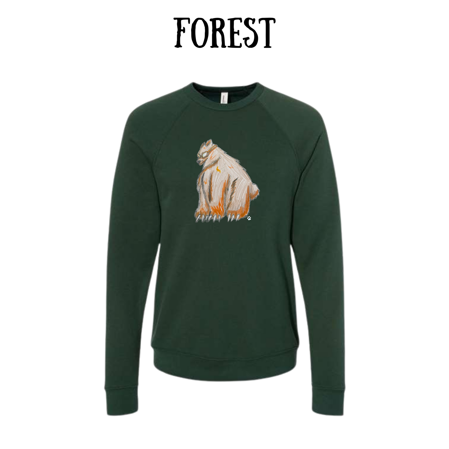 AC - Muscle Bear - Sponge Fleece Raglan Sweatshirt - Greens, Neutrals