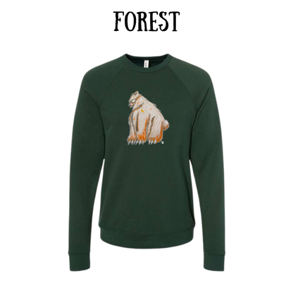 AC - Muscle Bear - Sponge Fleece Raglan Sweatshirt - Greens, Neutrals