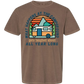 What Happens At The Campground - Comfort Colors - Heavyweight Unisex Tee - Neutral Colors