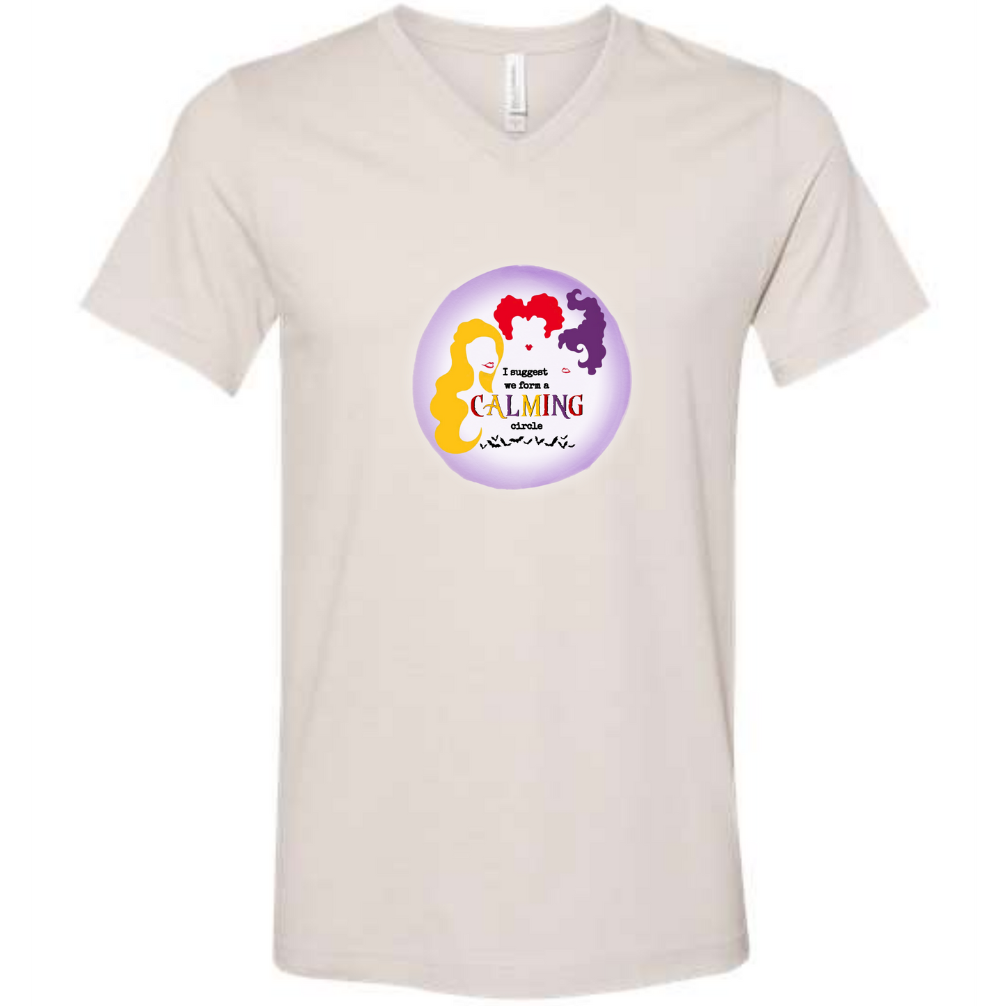 Calming Circle - Unisex V-Neck - Neutral Colors