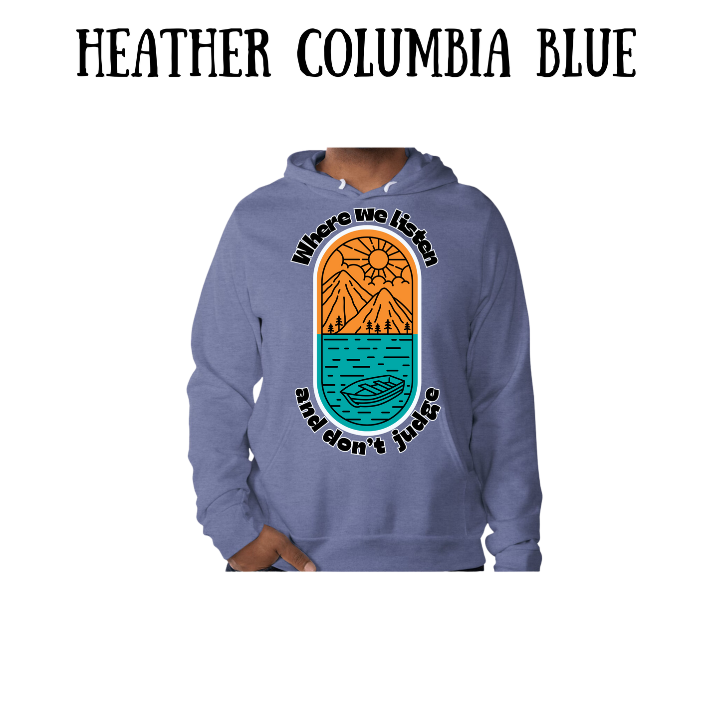 CP - Where We Listen and Don't Judge - Sponge Fleece Hoodie - Blues, Purples