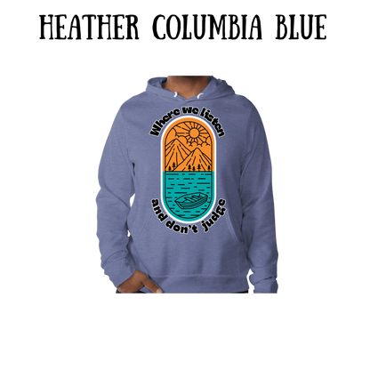 CP - Where We Listen and Don't Judge - Sponge Fleece Hoodie - Blues, Purples