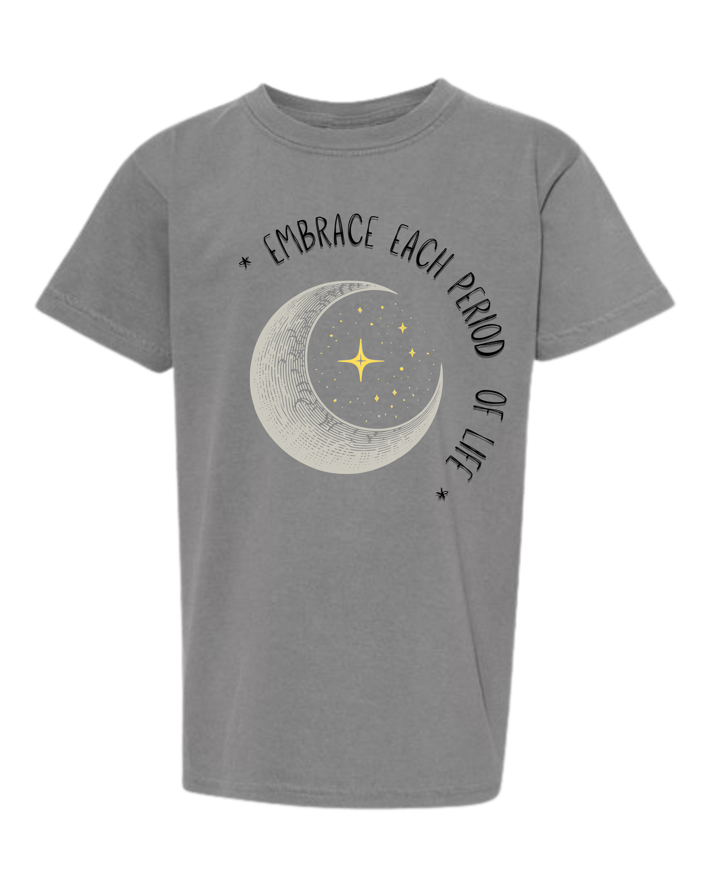 Embrace Each Period of Life - Comfort Colors - Heavyweight Youth Tee - Neutral Colors & Blues