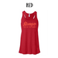 stronger than day two cramps - women's flowy racerback tank